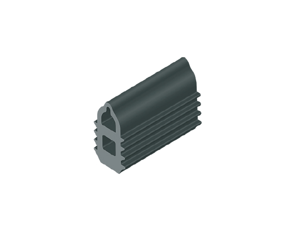 Black EPDM dense rubber strip