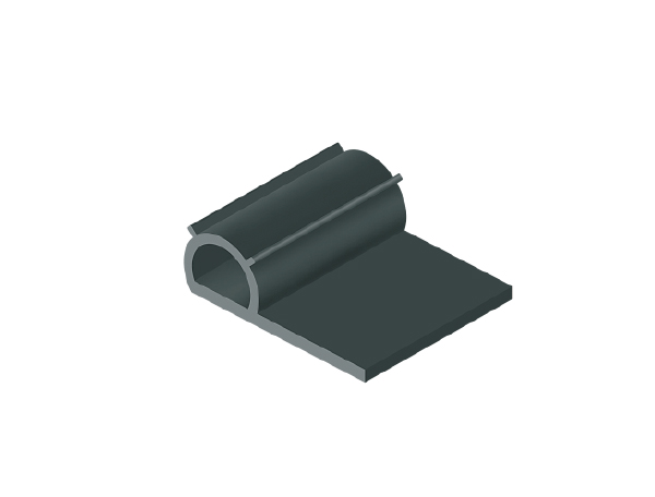 Black EPDM dense rubber strip