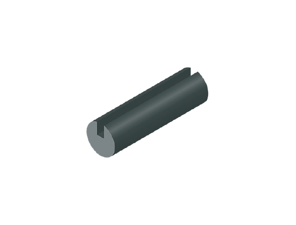 Black EPDM dense rubber strip