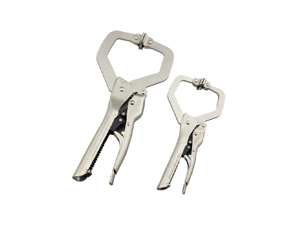 Quick self-locking C-type locking pliers